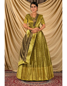 Liril Pure Two Tone Zari Tissue Lehenga Choli For Women