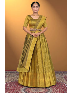 Liril Pure Two Zari Tissue Half Saree For Women