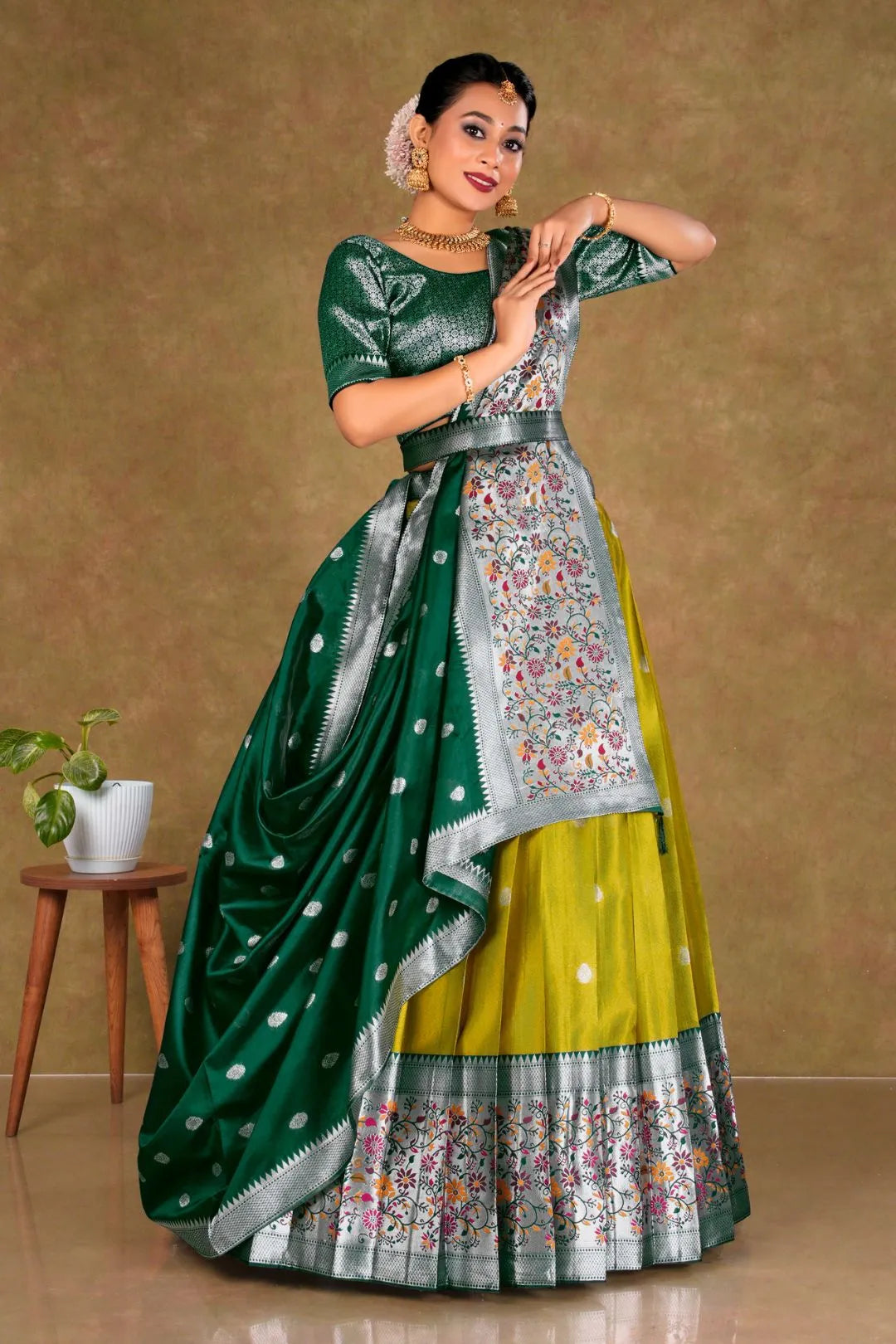 Liril Simar Chiffon Lehenga Choli with Banarasi Dupatta