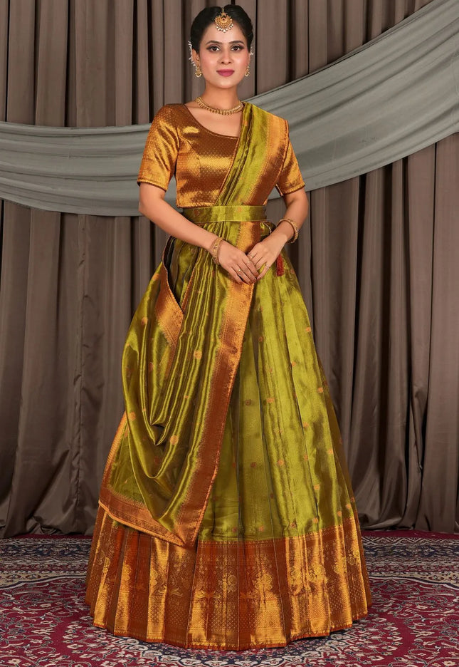 Liril Tissue Silk Zari Work Lehenga For Women