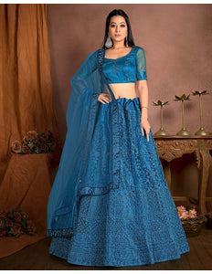 Morpich Party Wear Net Lehenga