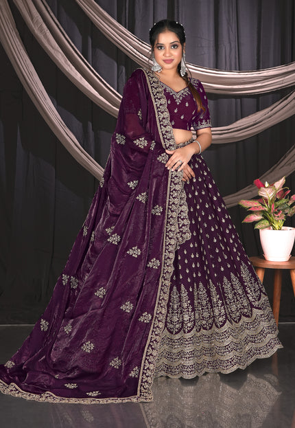 Magenta Designer Fendy Lehenga Choli For Partys