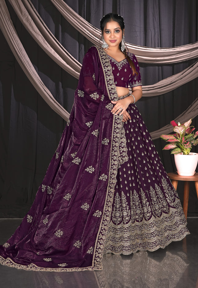 Magenta Designer Fendy Lehenga Choli For Partys