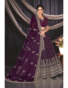 Magenta Designer Fendy Lehenga Choli For Partys