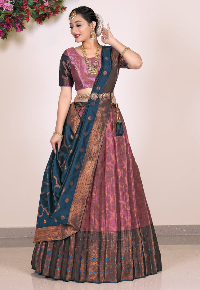 Woman wearing a traditional Lehenga