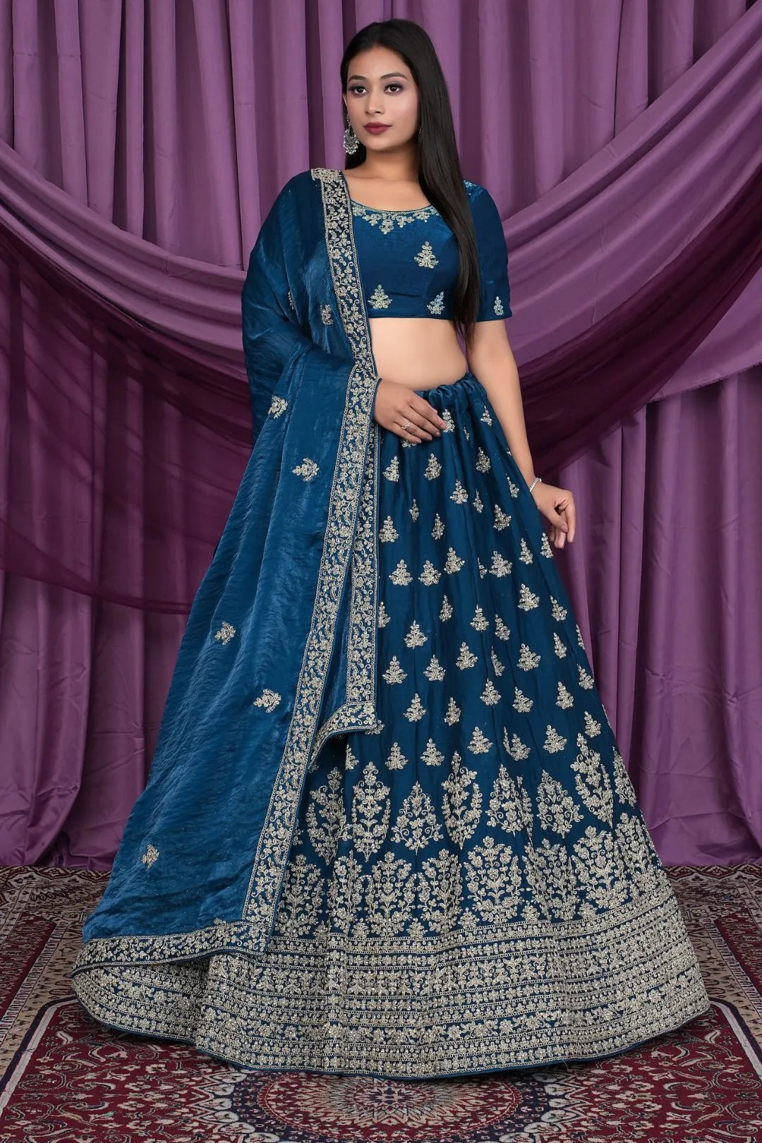 Morpich Fendy Silk Pattu Lehenga With Embroidery Work