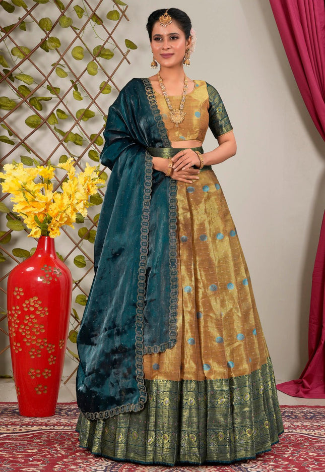 Musterd Latest Lehenga Choli in Jacquard Banarasi Silk