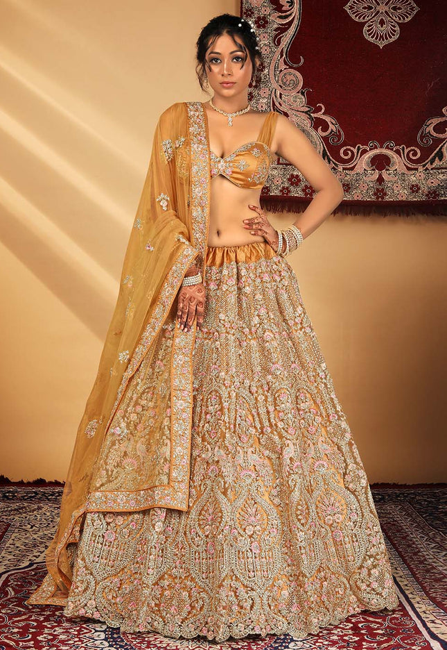 Mustard Color Designer Lehenga