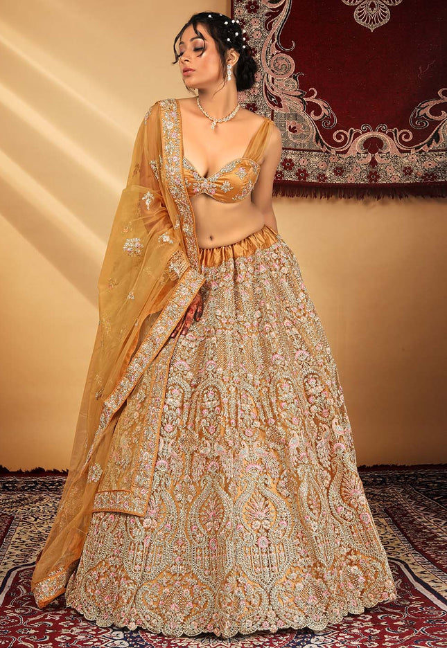 Mustard Color Designer Lehenga