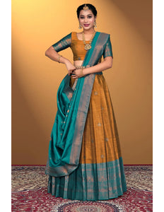 Musterd Banarasi Silk Lehenga Choli For Women