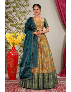 Musterd Latest Lehenga Choli in Jacquard Banarasi Silk