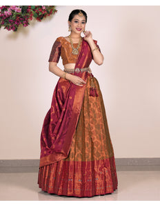 Woman wearing a traditional lehenga