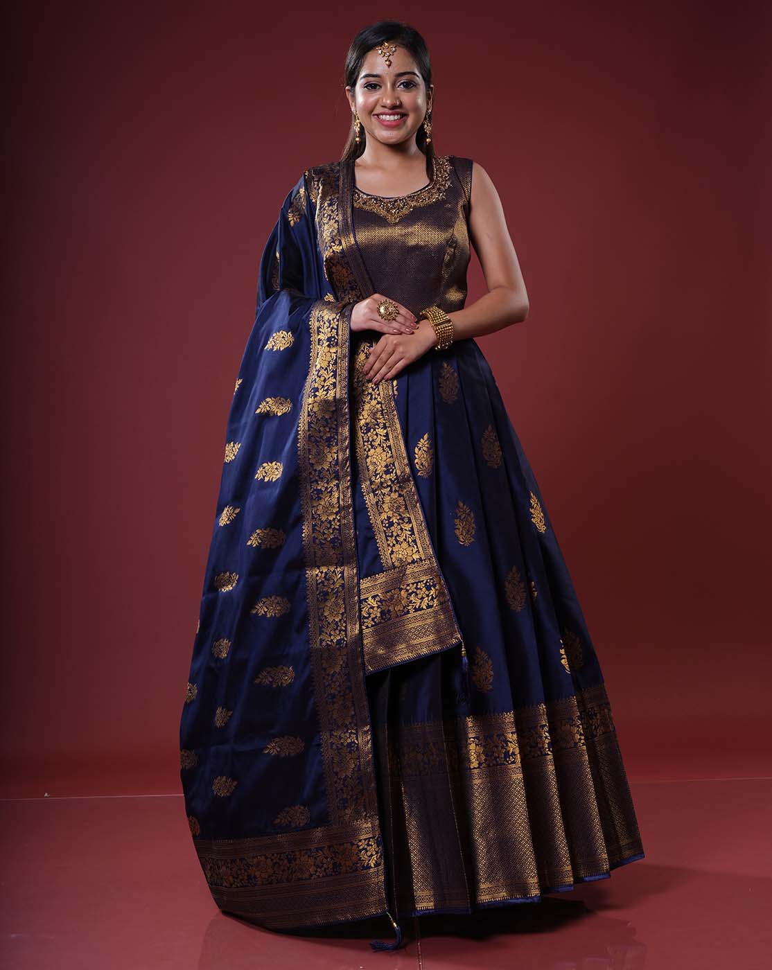 POONAM DESIGNER BANARASI GOWN