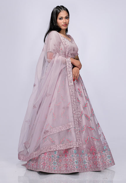 Light Pink Party Wear Lehenga