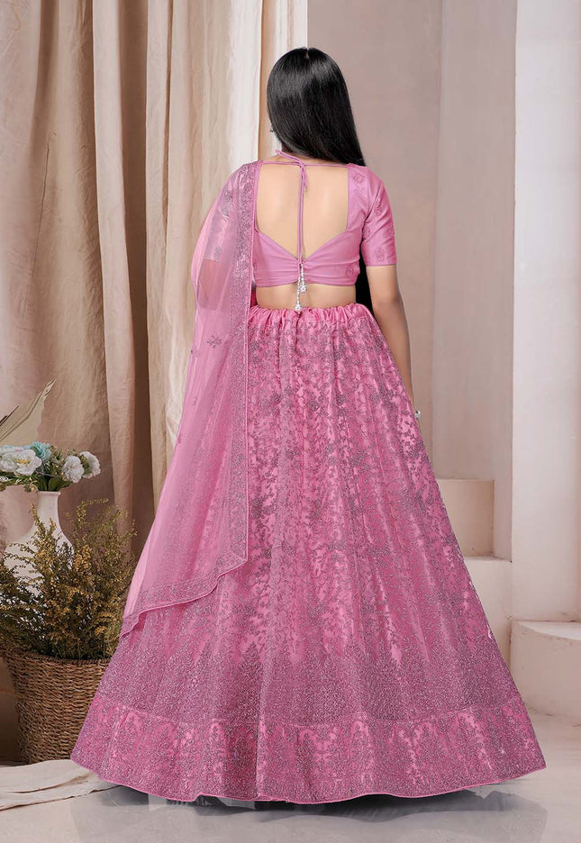 Pink Latest Party Wear Lehenga