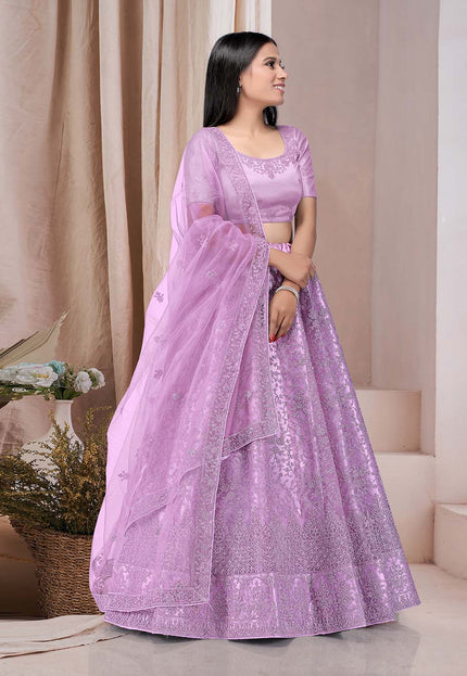 Purple Latest Party Wear Lehenga