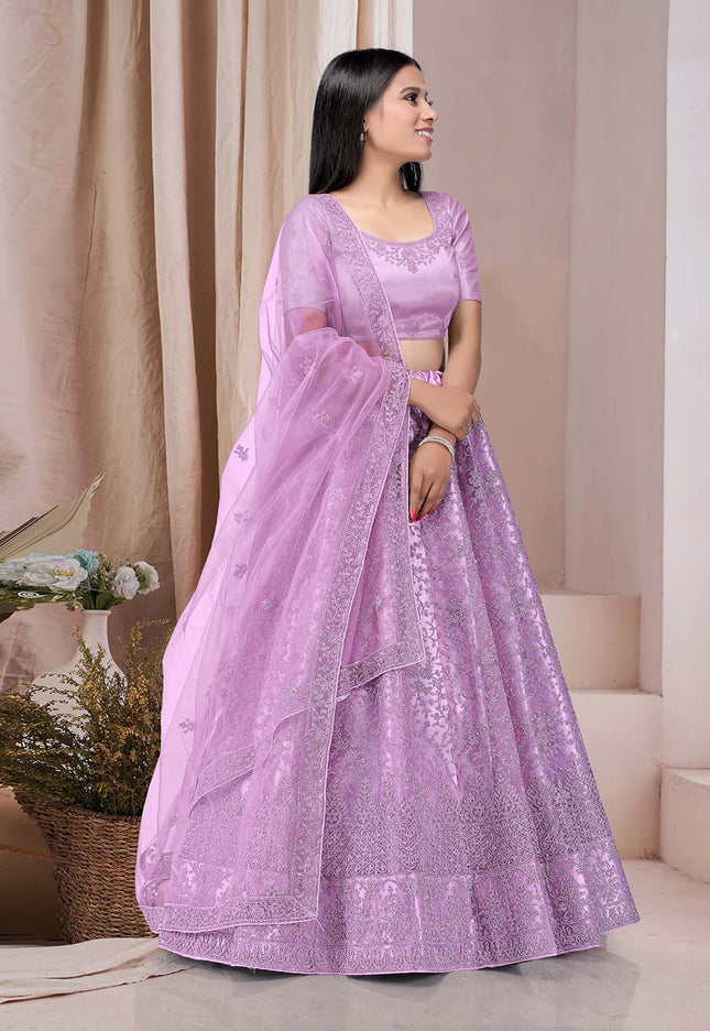 Purple Latest Party Wear Lehenga