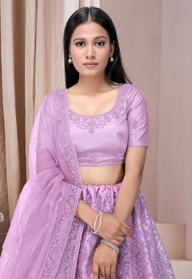 Purple Latest Party Wear Lehenga