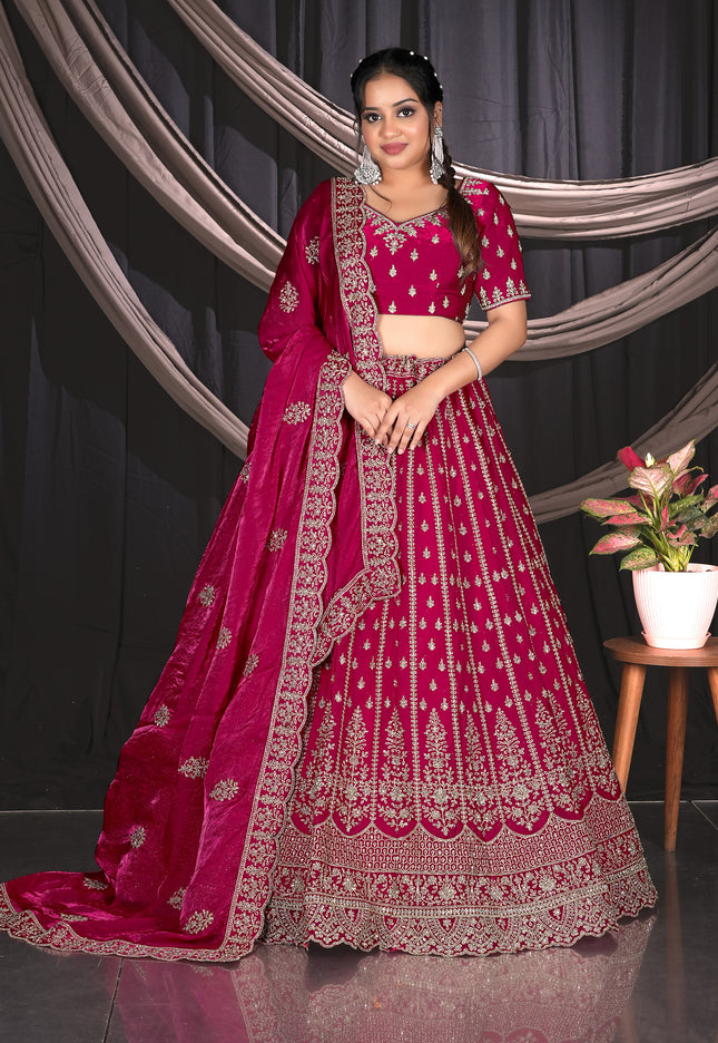 Pink Net Designer Lehenga Choli For Events