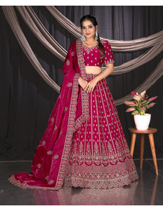Pink Net Designer Lehenga Choli For Events