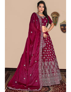 Pink Traditional Fendy Silk Lehenga Choli