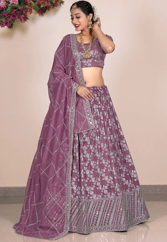 Pink Viscose Fabric Half Saree For Women