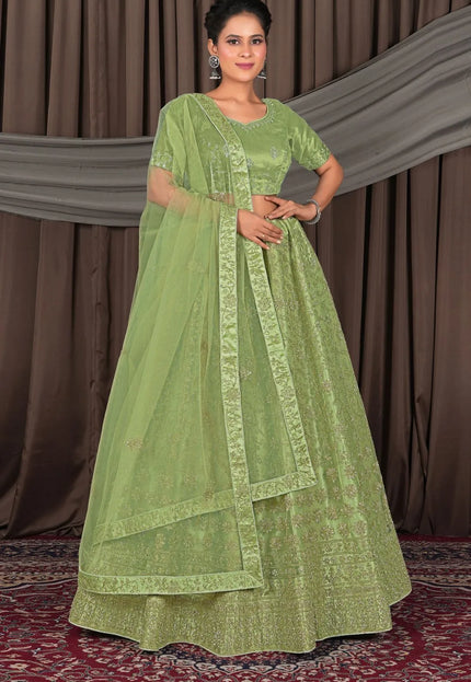 Pista Party wear Heavy designer Net Lehenga Choli