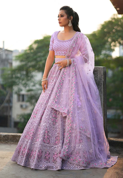Purple Party Wear Lehenga Choli