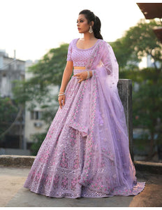 Purple Party Wear Lehenga Choli