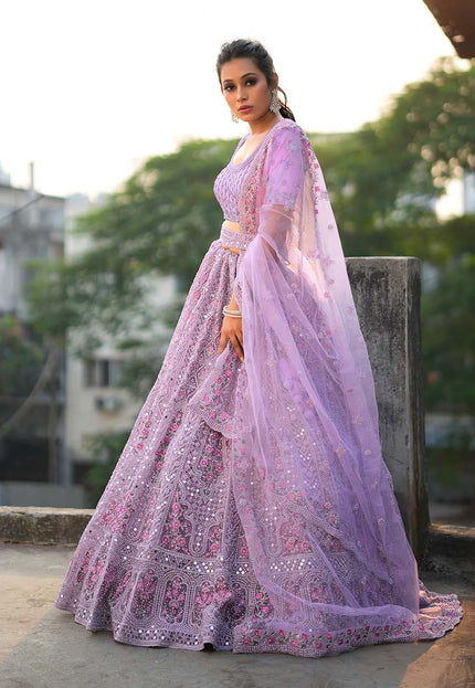 Purple Party Wear Lehenga Choli