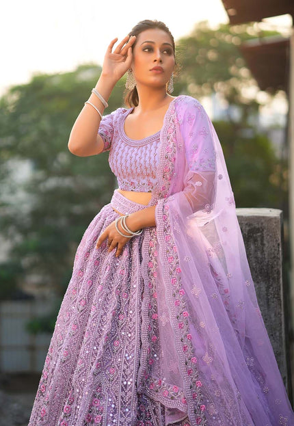 Purple Party Wear Lehenga Choli