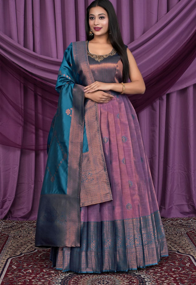 Woman in a traditional outfit Gown With Dupatta