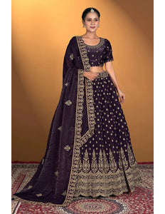 Purple Fendy Fabric Lehenga Choli For Women