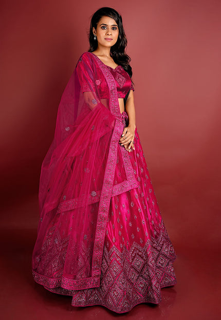 Rani Sequins Net Lehenga
