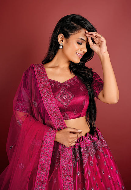 Rani Sequins Net Lehenga