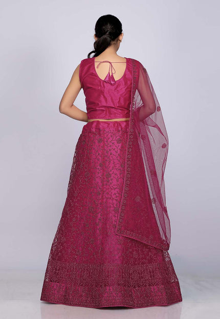 Rani Net Crop Top Lehenga