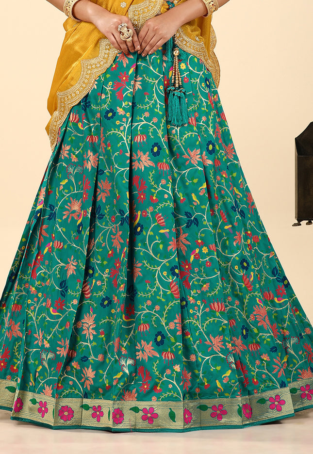 Rama Banarasi Silk Latest Lehenga