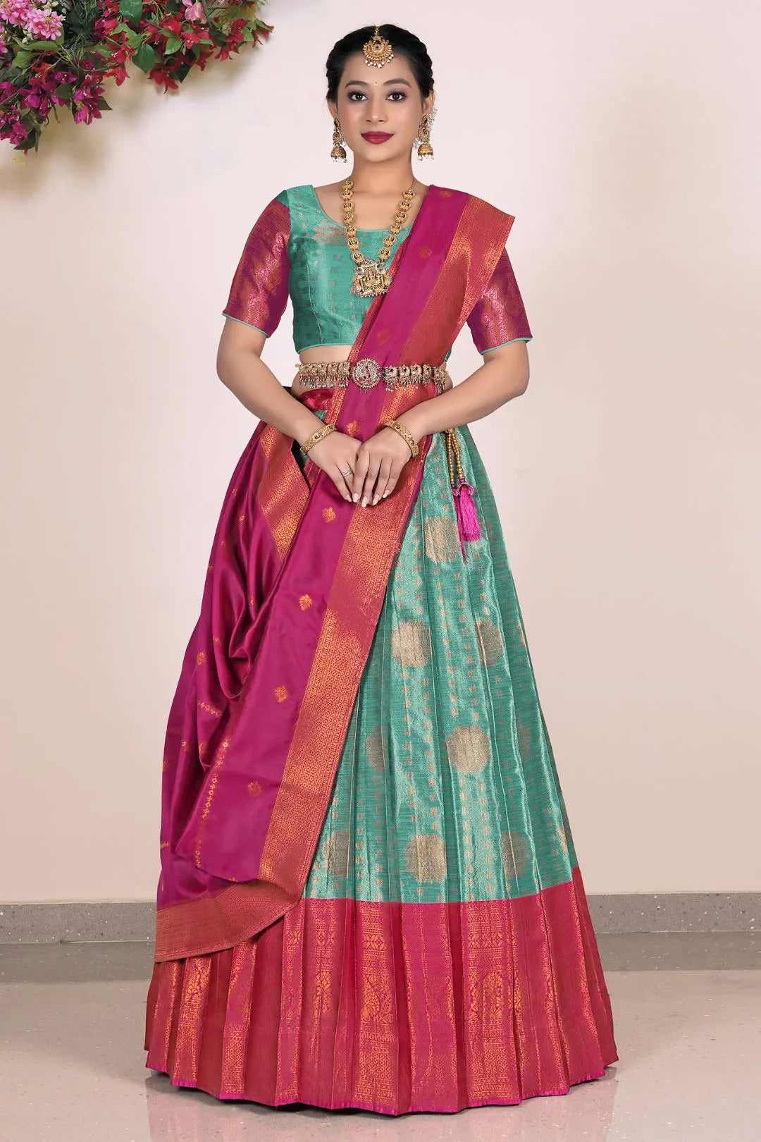 Rama Banarasi Zari Silk Party Lehenga Choli For Women