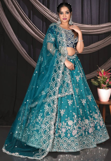 Rama Fendy Silk Embroidered Lehenga Choli For Women