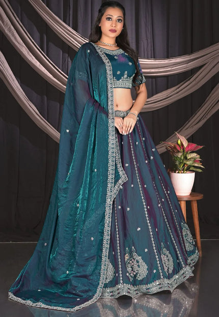 Rama Fendy Silk Lehenga Choli For Wedding Function