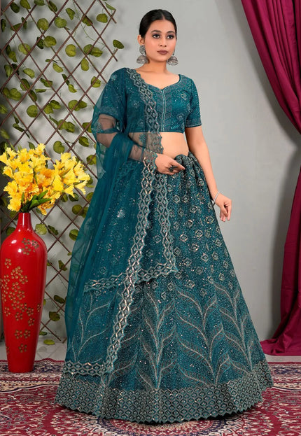 Rama Net Designer Chaniya Choli For Women