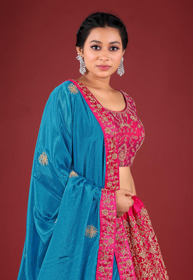 Rani Party Net Lehenga