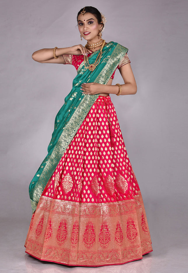 Rani Banarasi Half Saree