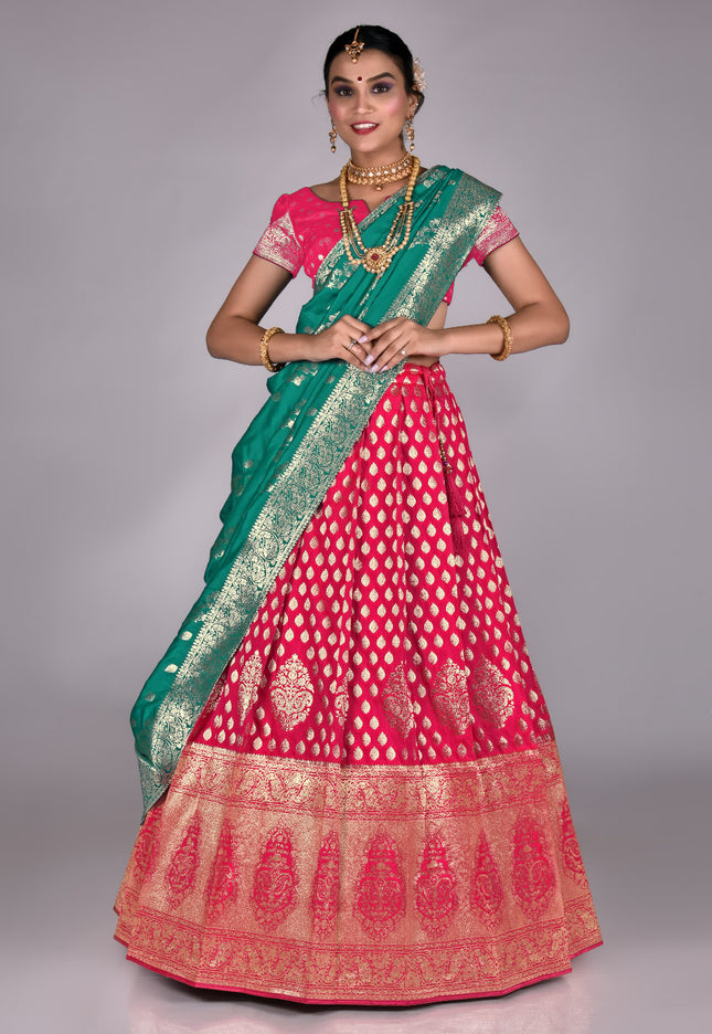 Rani Banarasi Half Saree