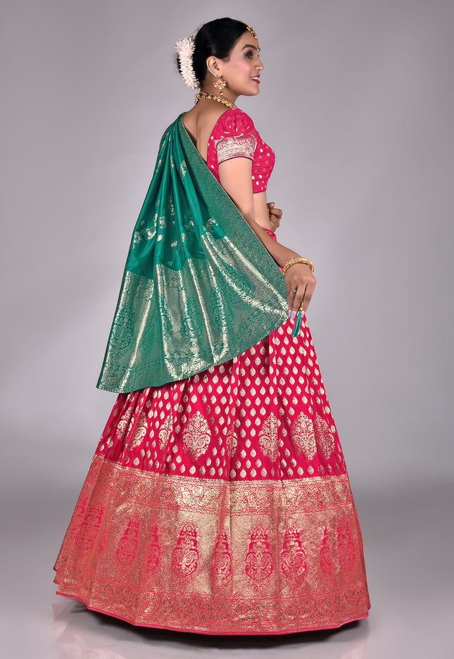 Rani Banarasi Half Saree