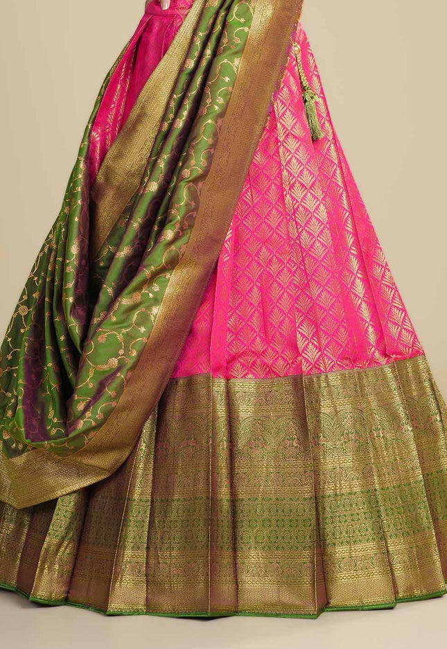 Rani Kanjivaram Half Saree