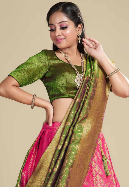 Rani Kanjivaram Half Saree