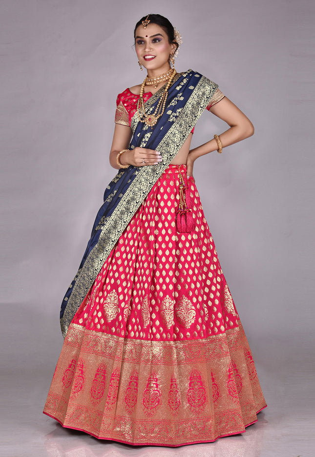 Rani Banarasi Half Saree