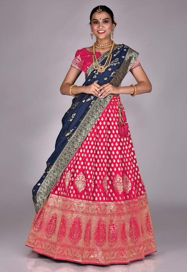 Rani Banarasi Half Saree