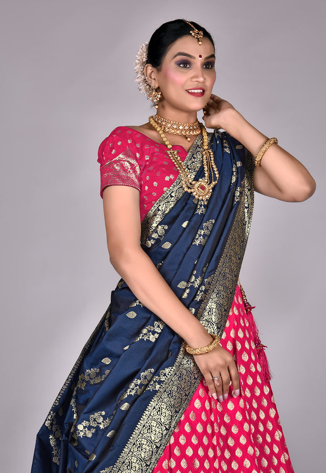 Rani Banarasi Half Saree